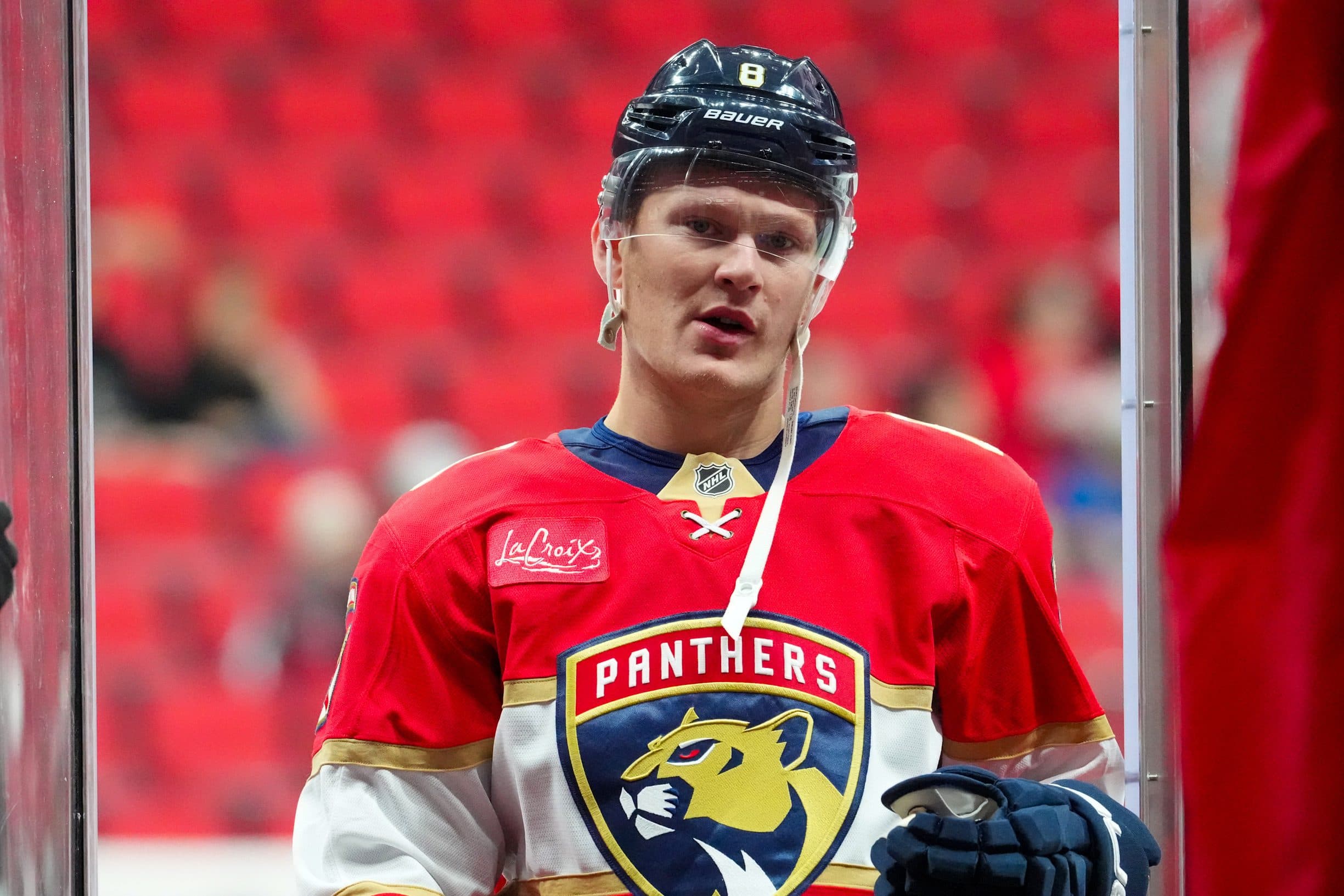Brady Tkachuk in January 2024 with the Ottawa Senators, before his June 2026 trade to the Florida Panthers