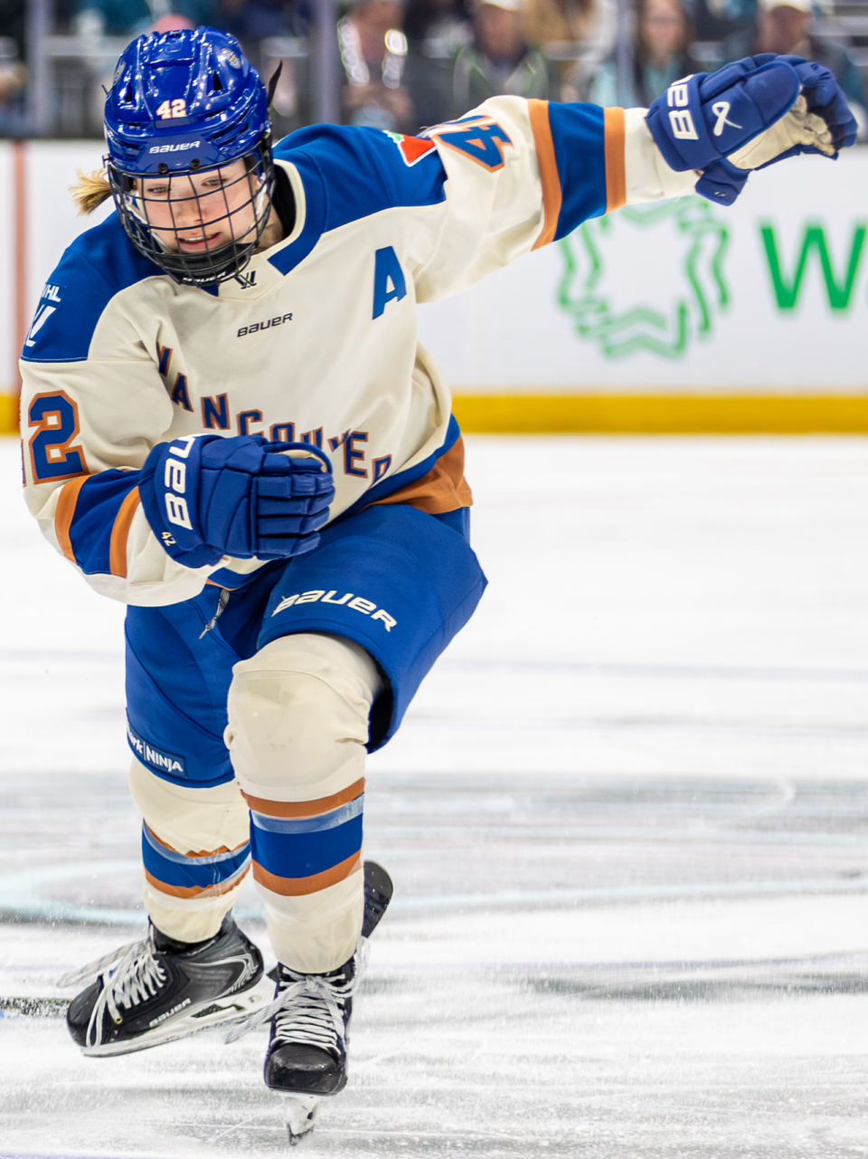 Claire Thompson on the ice in April 2026