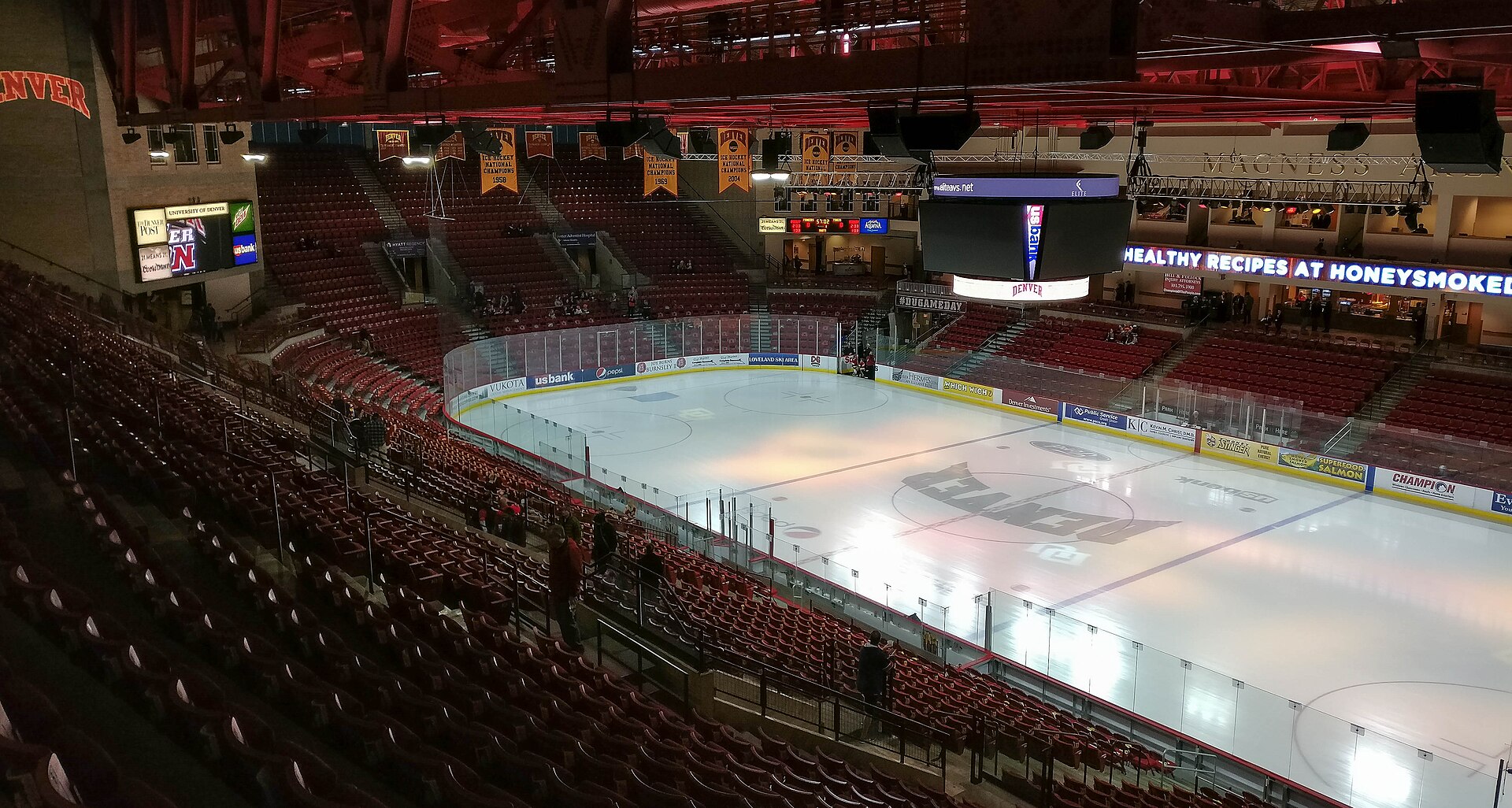 Inside Magness Arena, home of Denver Pioneers hockey, before a game in December 2016