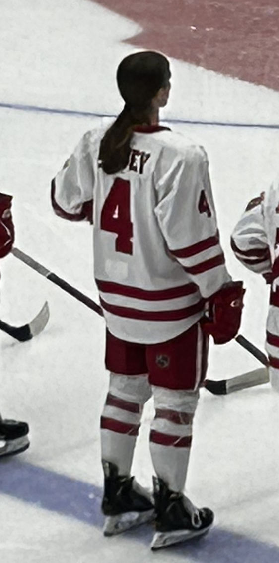 Caroline Harvey playing for Wisconsin in a March 2024 NCAA quarterfinal