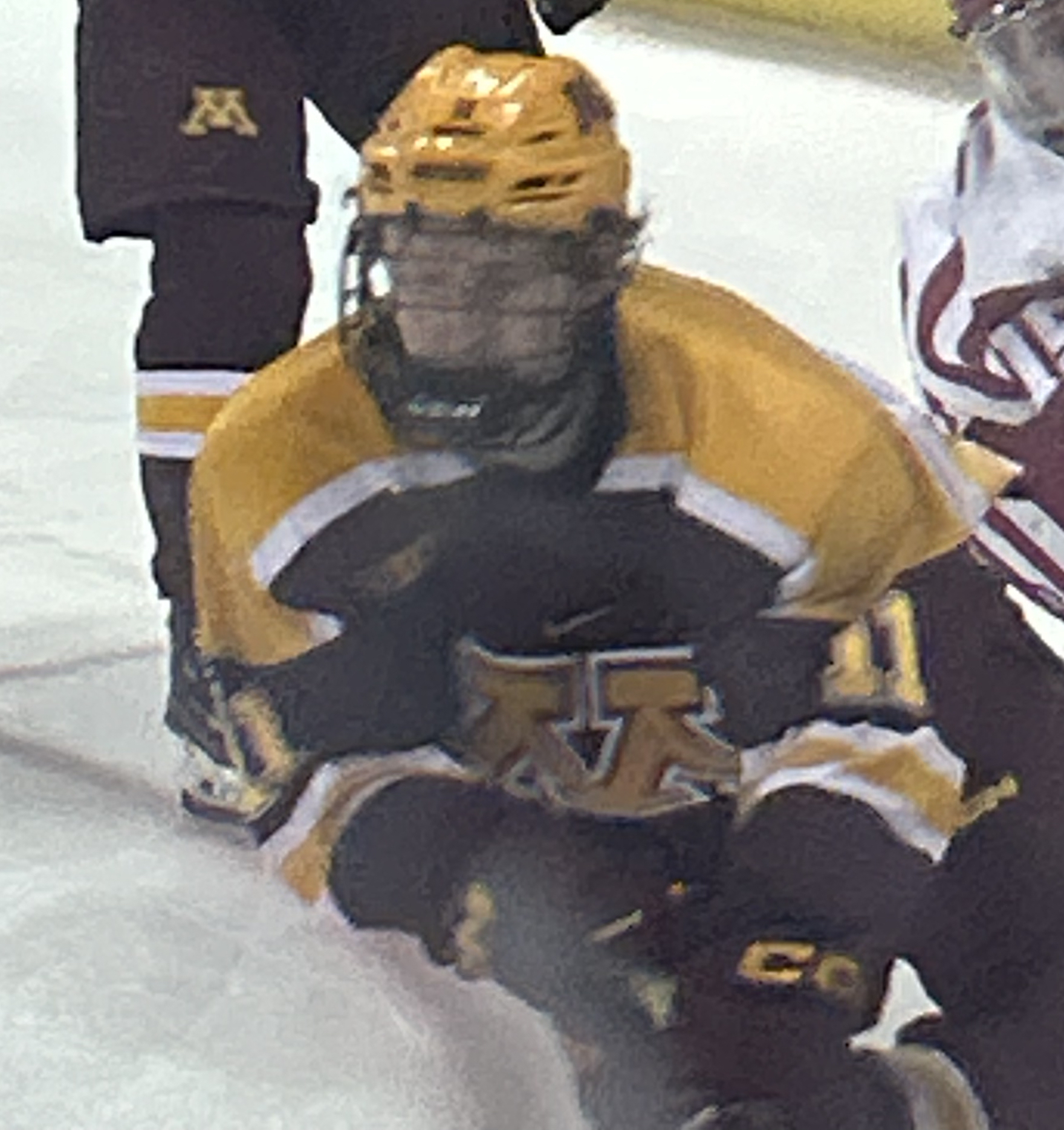 Oliver Moore playing for the Minnesota Golden Gophers at Wisconsin in February 2024, before he turned pro with Chicago