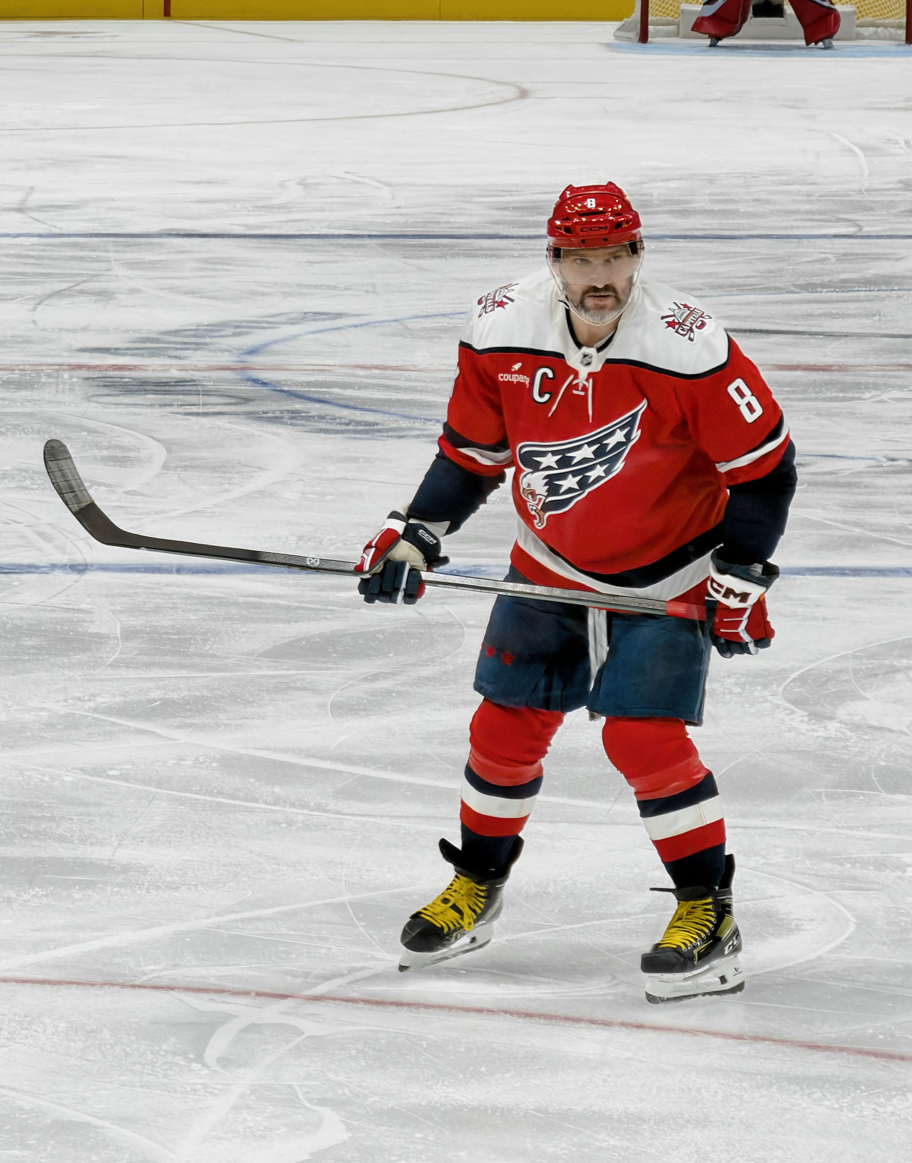 Alexander Ovechkin on the ice during the 2025-26 season